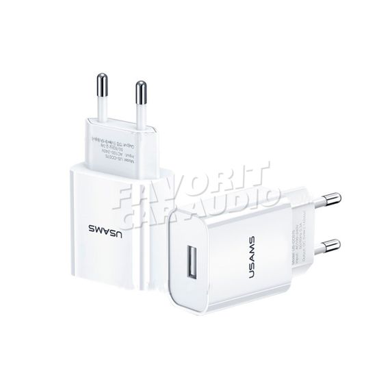 СЗУ 1USB Usams US-CC075 T18 2100mA пластик белый