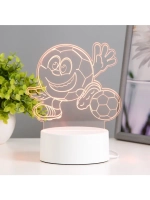 Светильник 3D ночник RISALUX «Футбол», LED RGB, от сети, 13×