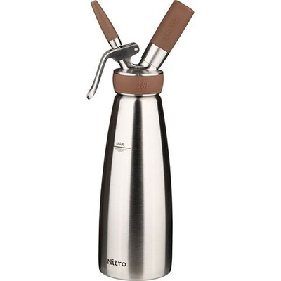 Сифон для нитро-коктейлей;сталь нерж.;1л;металлич. (Цвет: серебристый)