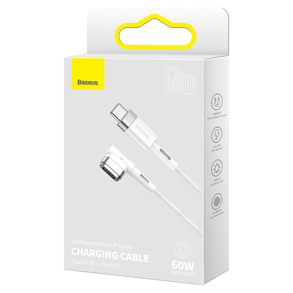 MagSafe Кабель Baseus Zinc Magnetic Series iP Laptop Charging Cable Type-C to MagSafe 60W 2m