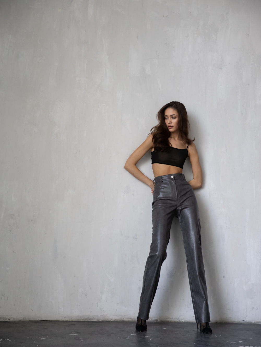 Брюки из эко-кожи «Питон»