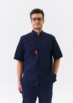 Топ медицинский унисекс Хэритаж, нэви хлопок