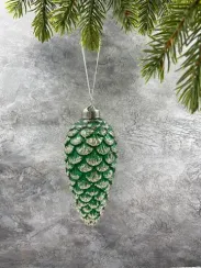 Елочное украшение Шишка Царская 14х6 см., стекло, 1 шт., Christmas DeLuxe (88852)