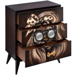 Комод Собака Микаэла с 3 ящиками Каштан