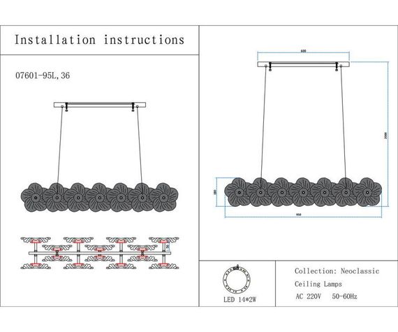 Люстра Kink Light Грея 07601-95L,36