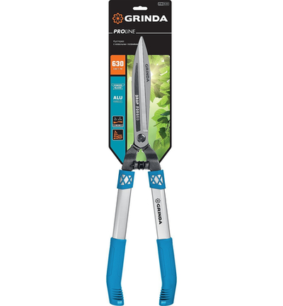 GRINDA FH-630, длина 630 мм, кованые лезвия, антикор. покрытие, алюминиевые рукоятки, накладки РР, кусторез, PROLine (423792)