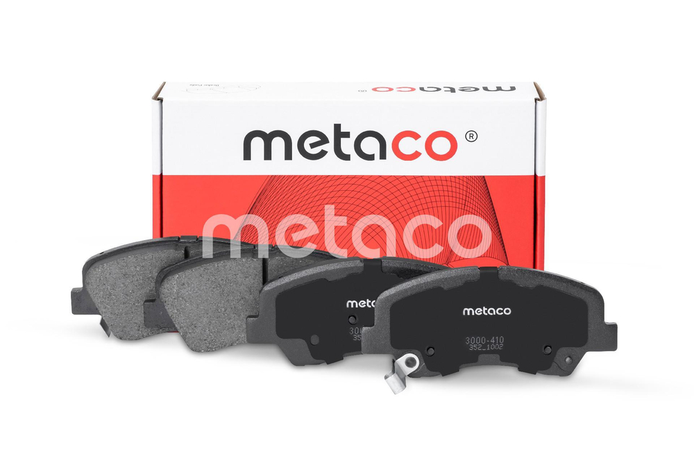 Комплект передних тормозных колодок Metaco 3000-410 (Kia RIO (2011&gt;), Hyundai Solaris (2010-2017)) с отверстиями под пружину