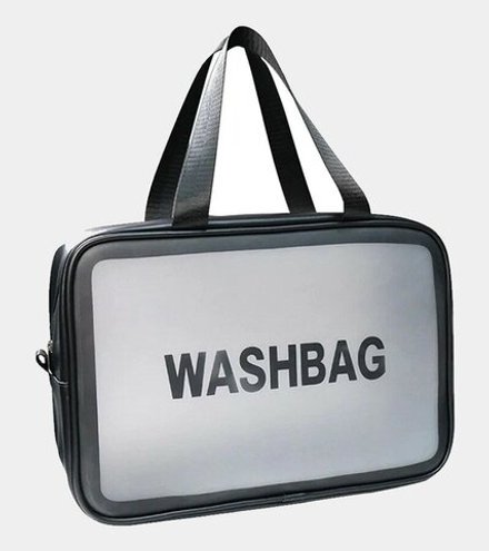 Косметичка водонепроницаемая Washbag сумка с ручкой органайзер косметичка для бассейна душа роддома, черная 30*12*21см