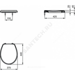 Сиденье для унитаза дюропласт микролифт EUROVIT Ideal Standard W303001