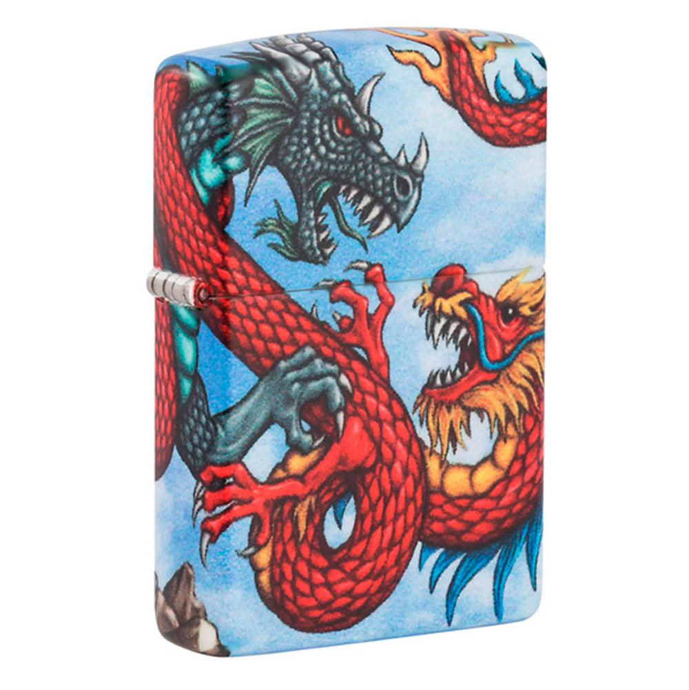 Зажигалка Zippo Dragon Design с покрытием White Matte