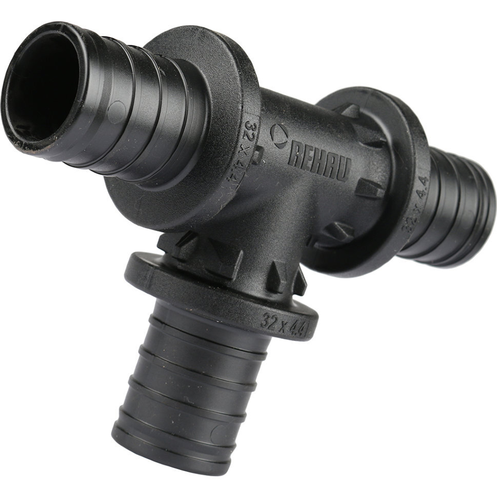 Тройник аксиальный 32x32x32 REHAU RAUTITAN PX равнопроходной