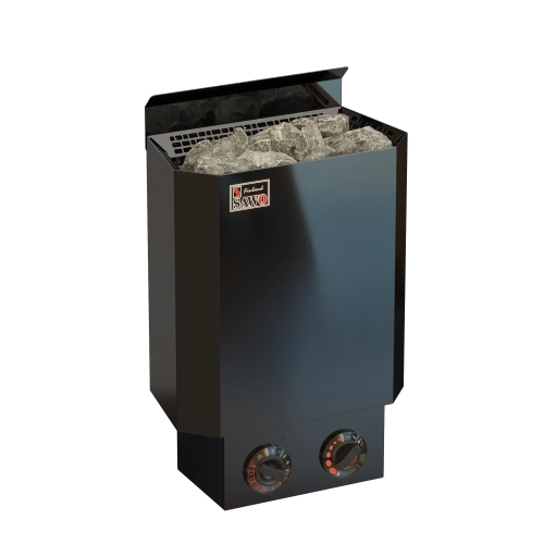 Электрическая печь SAWO NORDEX MINI NRM-30NB-BL-Z (3,0 кВт, черная, внутри оцинковка, снаружи нержавейка, встроенный пульт)