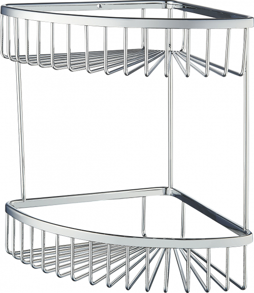 Полка для ванной 2-х ярусная WONZON & WOGHAND, Хром (WW-4128-CR)