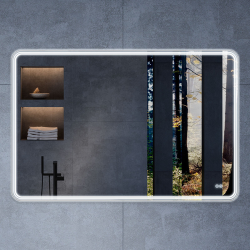 Зеркало Vincea LED VLM-3MA120-2 1200х800 c сенсорным выключателем и диммером, антизапотевание