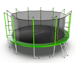 EVO JUMP Internal 16ft (Green) Батут с внутренней сеткой и лестницей, диаметр 16ft (зеленый)