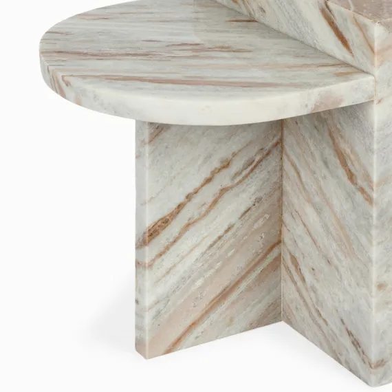 Кофейный стол Svante 50х45 см, бежевый мрамор