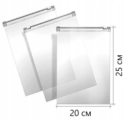 Пакеты Зип Лок с бегунком прозрачные 20х25 см 60 мкм