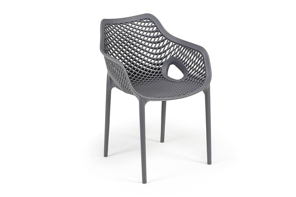 "Беллини" стул пластиковый, цвет темно-серый