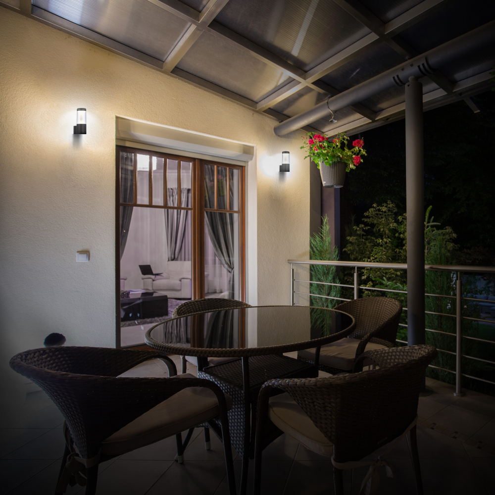 Ландшафтный светильник IP54,  D90xW125xH240 мм,  8Вт,  3000К,  темно-серый