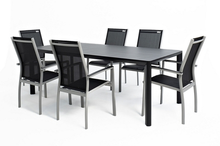 Столовая группа из алюминия Joygarden ГОНЗО графит, бежевый