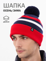 Шапка Apscale Desire Pom Red/Black с помпоном