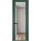 Алюминиевая дверь 2AGP зелёный воск стекло прозрачное
