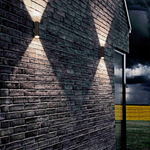 Уличный настенный светодиодный светильник Tube double черный 1502 TECHNO LED