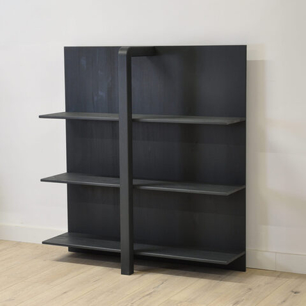 Стеллаж деревянный 3 полки Мадейра 104х32х112 см из массива сосны, серый