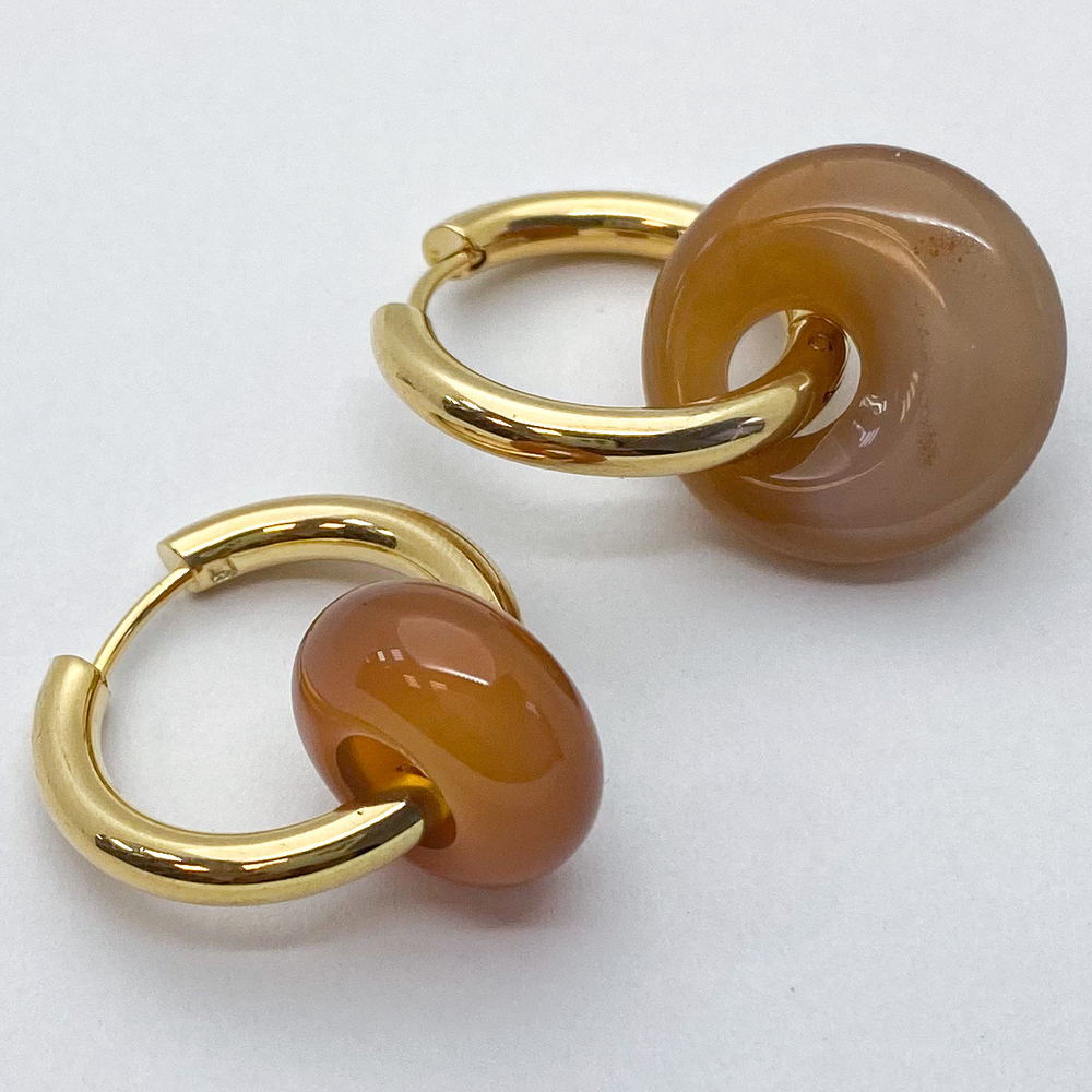 Швензы-кольца с позолотой, размер 21*3 мм, цена за пару