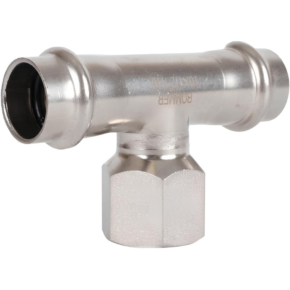 ROMMER Тройник с ВР 18x1/2" из нержавеющей стали прессовой