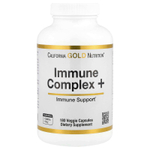 California Gold Nutrition, Immune Complex+, комплекс для укрепления иммунитета с витаминами A, C и D, цинком и селеном, 180 растительных капсул