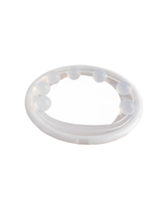 Эрекционное кольцо с мягкой стимулирующей насадкой (Цвет: белый)