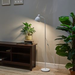 UML-T701 E27 WHITE Торшер напольный под лампу Е27. 60W. с регулировкой наклона. Механический выключатель. Белый. ТМ Uniel