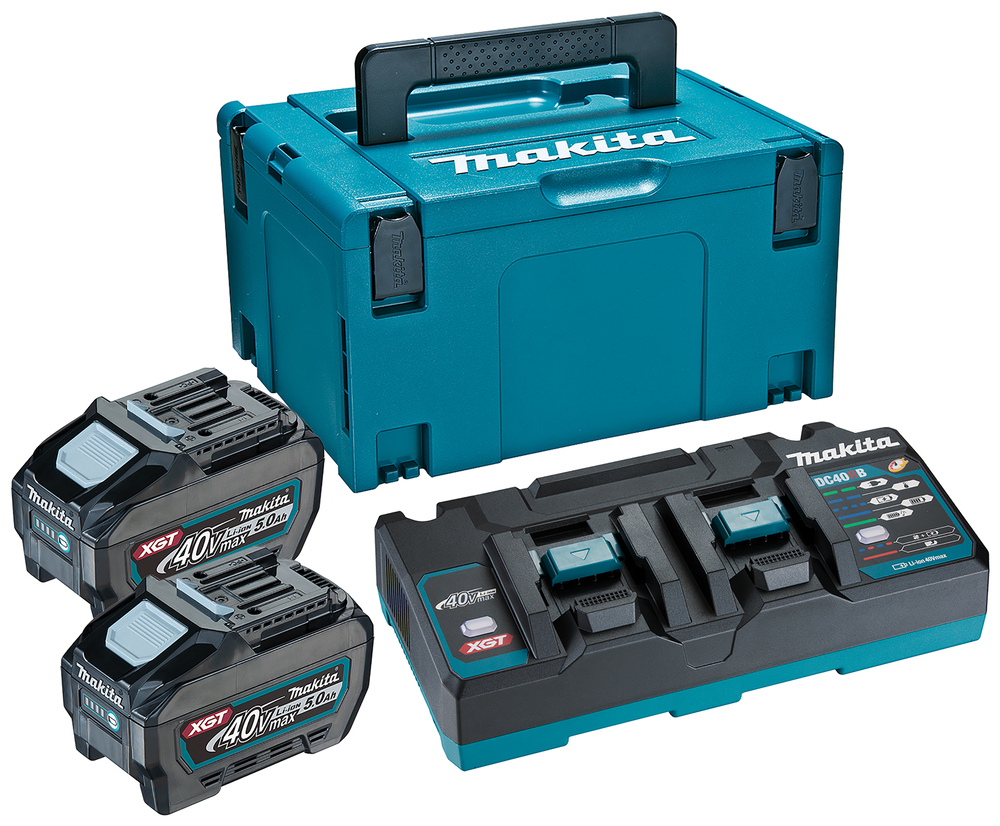 Набор PSK (BL4050F*2+DC40RB*1+TYPE3 CPC) Makita 191U18-9 40В 2 x 5,0 Ач, DC40RB, Makpac Тип 3