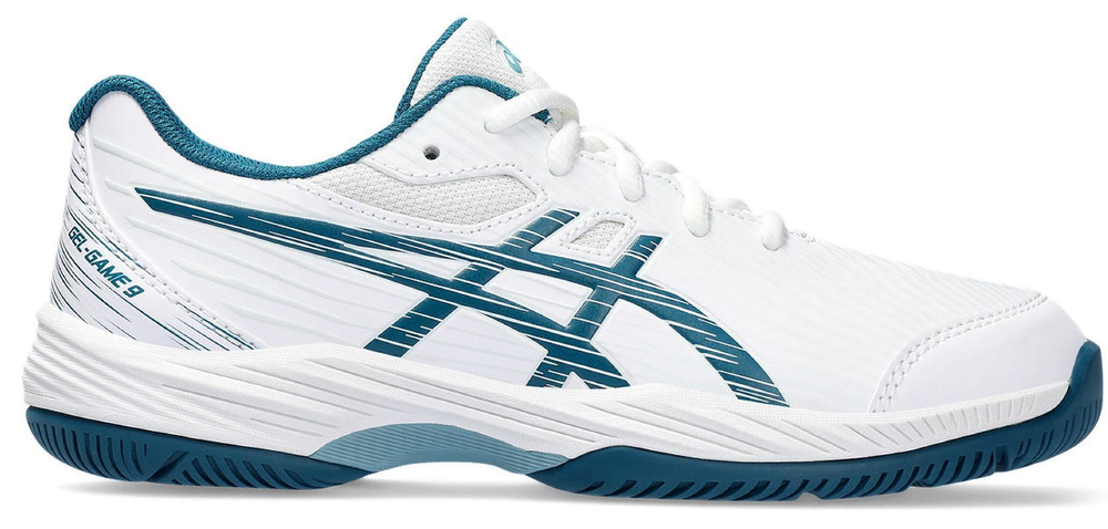 детские Кроссовки теннисные Asics Gel-Game 9 GS - white/restful teal
