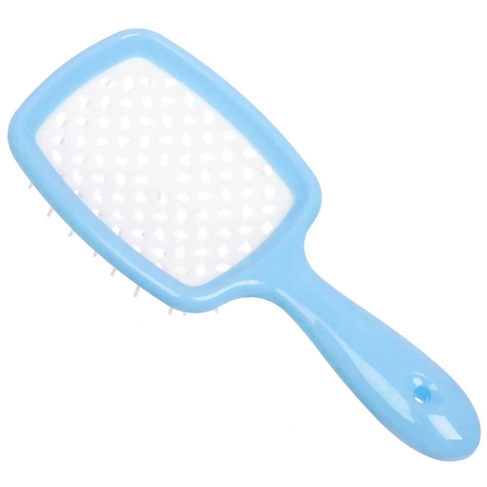 Расческа массажная «Magic Style», прямоугольная, цвет голубой, 20*8,3см