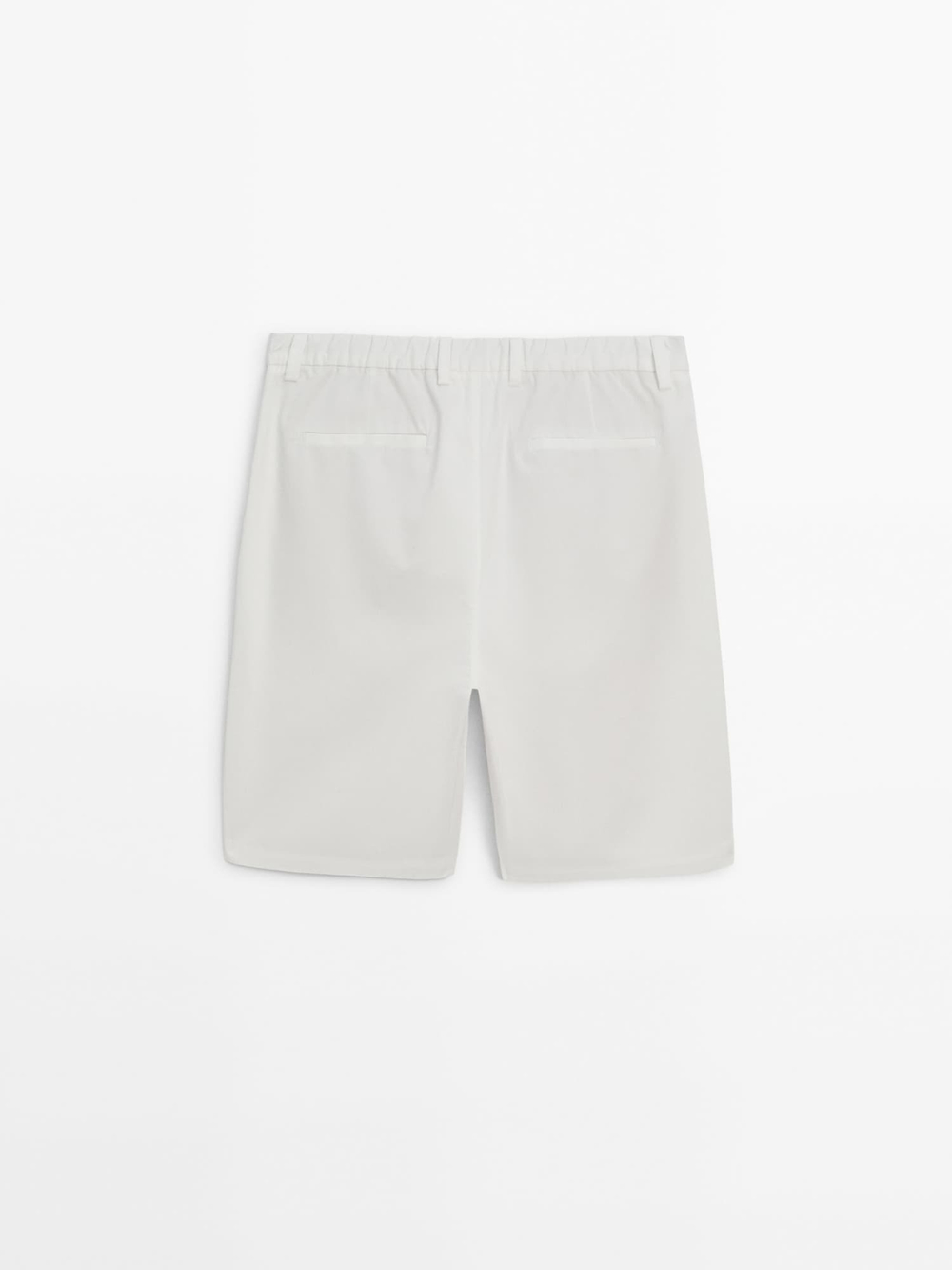 Massimo Dutti Шорты из хлопкового поплина, белый