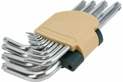 Набор ключей RF-5151LT TORX Г-образных длинных с отверстием 15пр (Т6Н-Т10Н, Т15Н, Т20Н, Т25Н, Т27Н, Т30Н, Т40Н, Т45Н, Т50Н, Т55Н, Т60Н) в пласт держателе ROCKFORCE