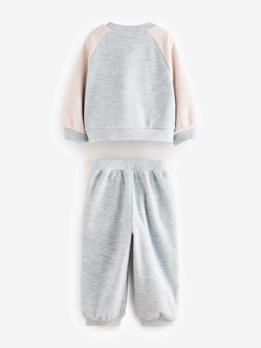 Толстовка и джоггеры в комплекте для девочки Next B77-241, Серый, Кремовый