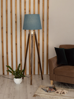 Абажур для торшера напольного, для светильника, плафон конус Синий Е27