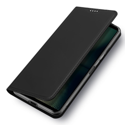 Чехол книжка из PU кожи черного цвета от Dux Ducis для смартфона Sony Xperia 1 VII (1-7), серия Skin Pro Series Case