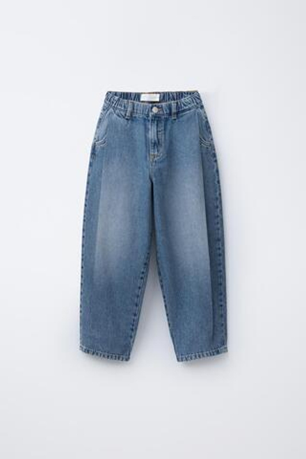 ZARA ДЖИНСЫ BALLOON-FIT, ВЫЦВЕТШИЙ СИНИЙ