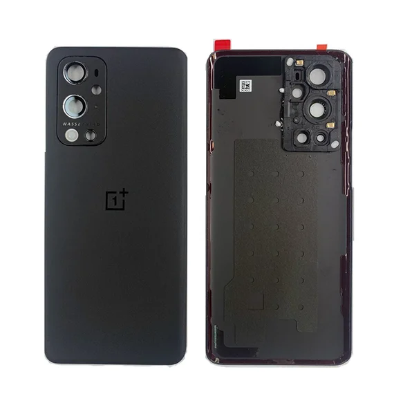 Задняя крышка для OnePlus 9 Pro черная (Stellar black) со стеклом камеры