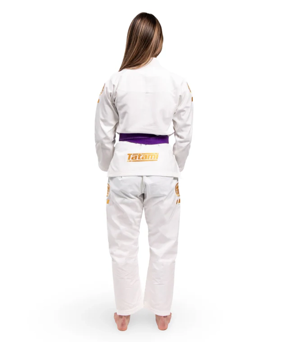 Кимоно женское Tatami BJJ LADIES PRO SERIES - WHITE & CHAMPION GOLD
