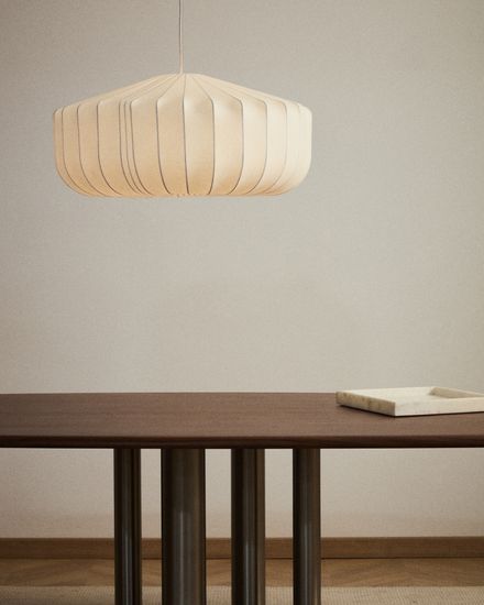 Подвесной светильник Somar из синтетических волокон и стали диаметром 76 см