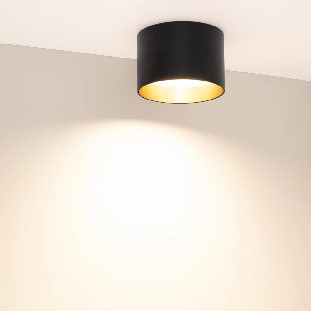 Светильник SP-BISCOTTO-R120-12W Warm3300-MIX (BK-GD, 80 deg, 230V) (Arlight, IP54 Металл, 5 лет) 055026