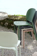 Стул пластиковый Scab Design Hug Go Green, лен