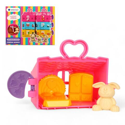 Игровой набор "Зайкин Домик. Спальня" (бирюз.)