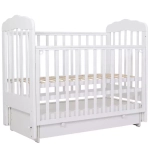 Кровать детская 120*60 "МАРИЯ"-6 (арт.90) пп маят/ящ (белый)