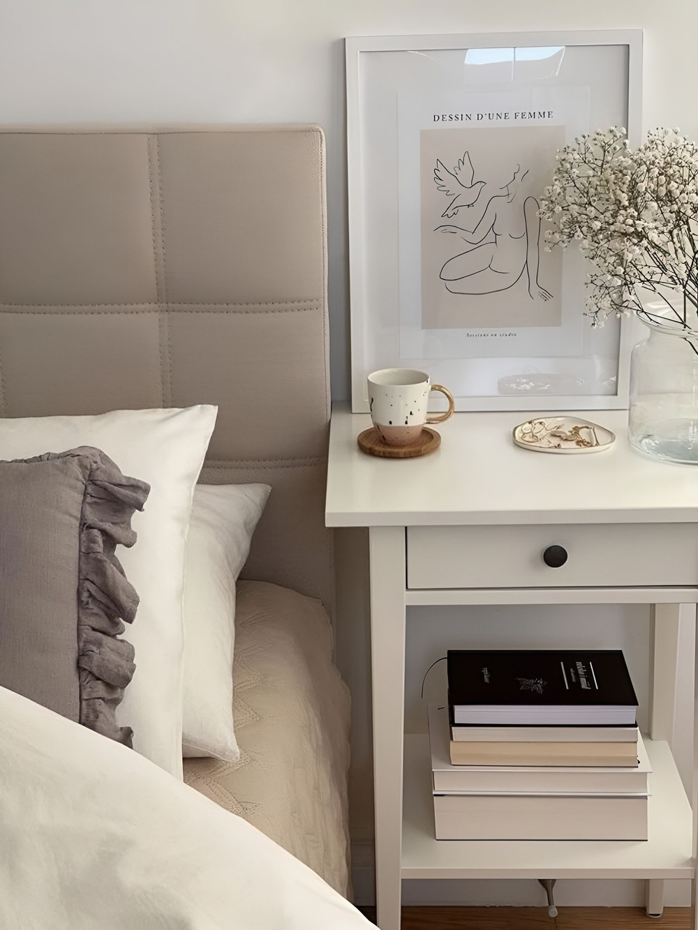 IKEA Комод HEMNES 46х70х35, КЫМОР 1 ящик, белый, (ХЕМНЕС ИКЕА)